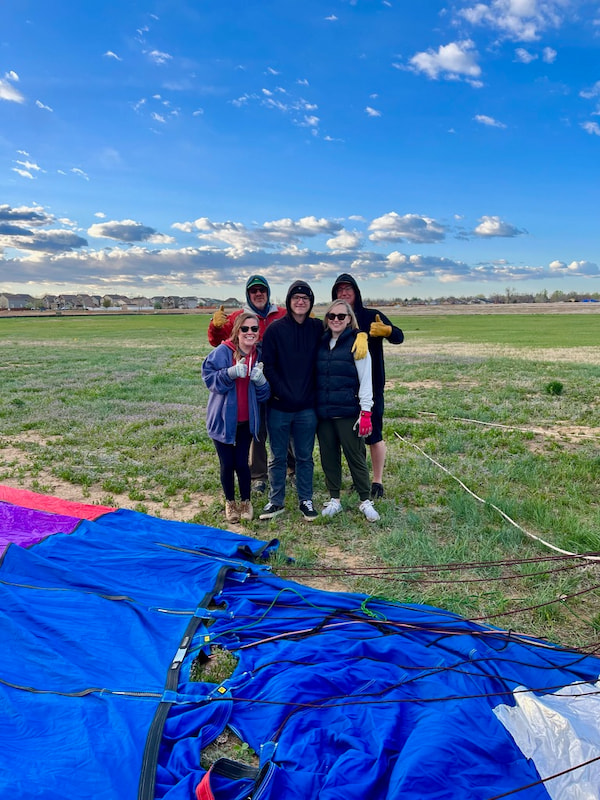 Teaching families about working together to fly a balloon